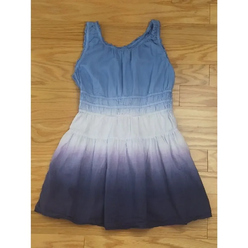 Crewcuts Sleeveless Ombre Blue Casual Sundress Smocked Waist Size 12 GU